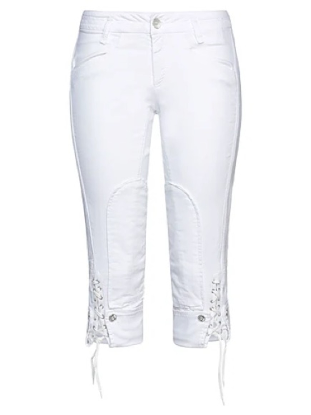 Cache Lace-Up Capri Jeans
